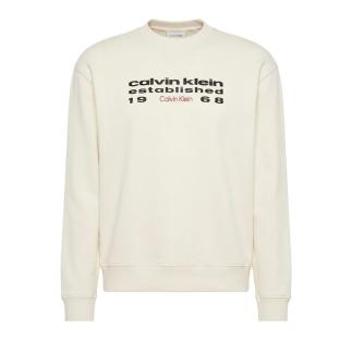 Pull Beige Homme Calvin Klein Jeans Terry Stckd vue 0
