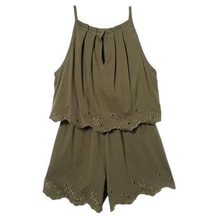 Combi-Short Kaki Fille Teddy Smith Cavano vue 2