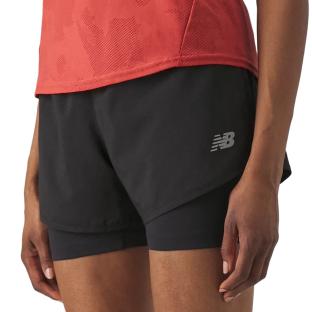 Short Noir Femme New Balance Sport vue 0