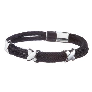 Bracelet Noir Homme Geographical Norway 315071 pas cher