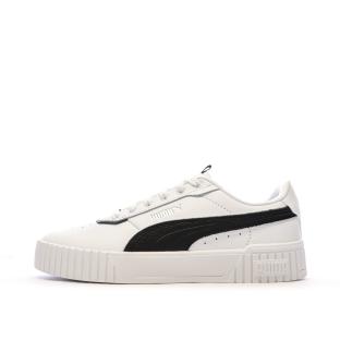 Baskets Blanches/Noires Femme Puma Carina 2.0 pas cher