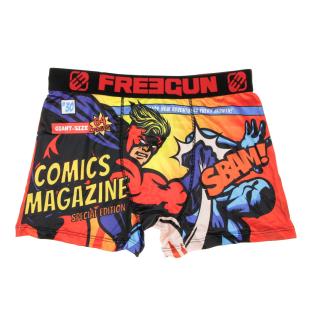 Boxer Noir/Rouge Homme Freegun Comics Magazine vue 2