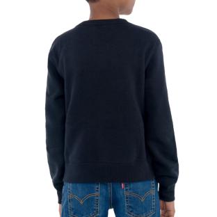 Sudadera negra para niño Levi's, corte recto con mangas batwing ver 0