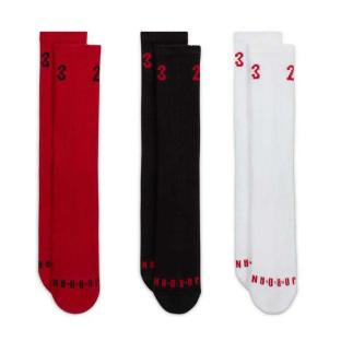 x3 Paires de Chaussettes Rouge/Noir/Blanc Homme Nike DA5718 pas cher