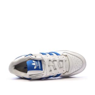 Baskets Blanc/Bleu Femme Adidas Forum Bold Stripes vue 4