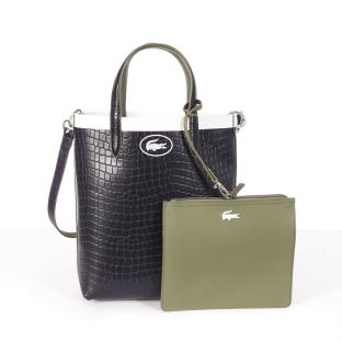 Sac à Main Marine/Kaki Femme Lacoste Croc vue 0