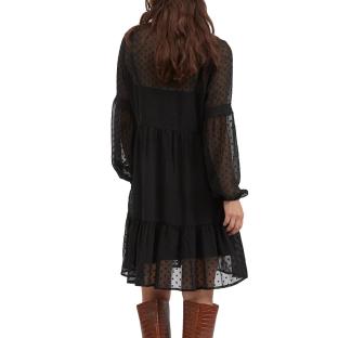 Robe Noir Plumetis Femme Vila Edee vue 0