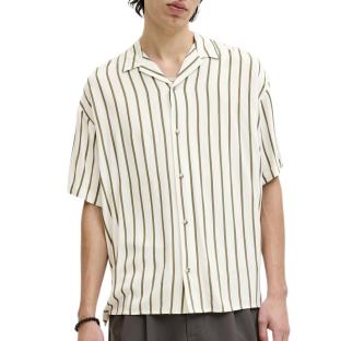Chemise Blanc/Kaki Homme Jack & Jones Jjejeff vue 0
