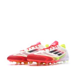 Chaussures de Foot Blanc/Rouge Adidas F50 Elite AG vue 0