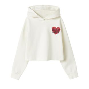 Sweat à Capuche Blanc Fille Name It Terren pas cher