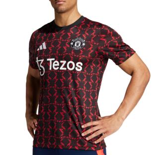 Manchester United Maillot Prématch Rouge/Noir Homme Adidas 23/24 vue 0