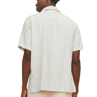 Chemisette Rayures Blanc/Beige Homme Jack & Jones Cabana vue 2