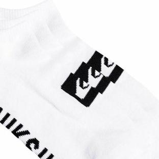 x3 Chaussettes Blanches/Noires Homme Quiksilver 3ankle vue 0