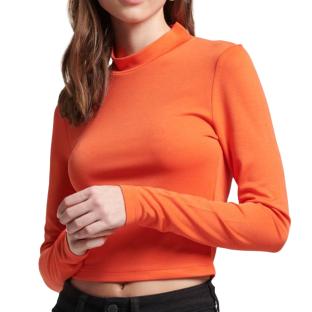 T-Shirt Manches Longues Orange Femme Superdry Open Back pas cher