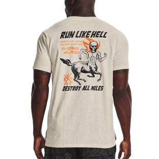 T-Shirt Beige Homme Under Armour Destroy vue 2
