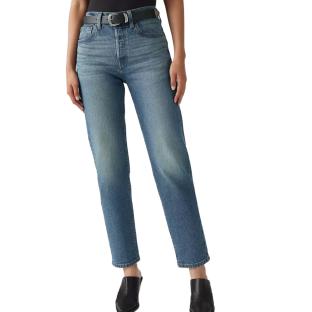 Jean 501 Bleu Clair Femme Levi's Original Cropped vue 0