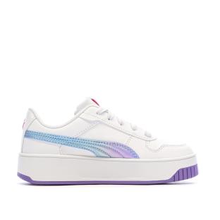 Zapatillas blancas/moradas para niña Puma Carina Street Bouncy ver 0