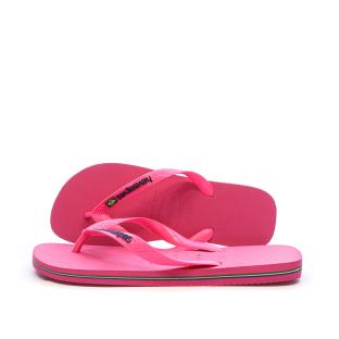Tongs Rose Femme Havaianas Brasil Logo Neon Infra vue 0