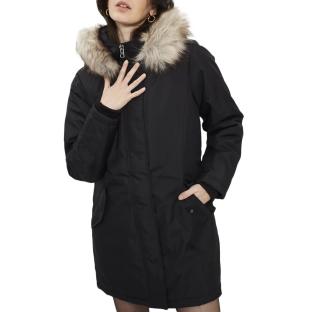 Parka Noir Femme Only Coat pas cher