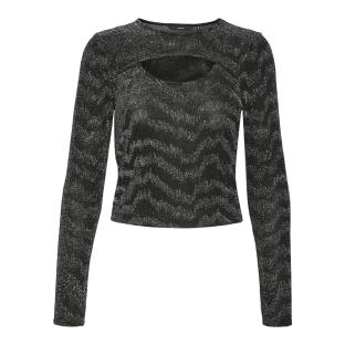 T-Shirt Manches Longues Noir Femme Vero Moda Lucy pas cher