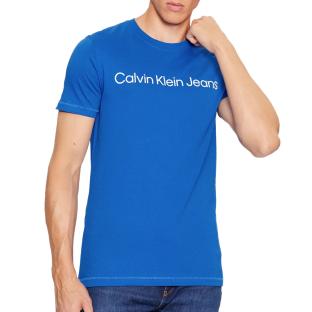 T-shirt Bleu Homme Calvin Klein Jeans Institutional Logo pas cher