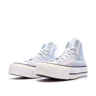 Baskets Bleu Clair Femme Converse Chuck Taylor All Star Lift vue 6