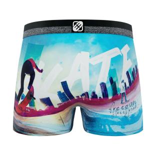 Boxer Bleu/Blanc Garçon Freegun Skate vue 0