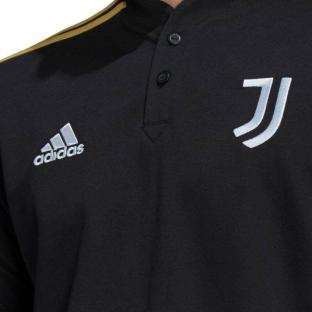 Juventus Turin Polo de foot Noir Homme Adidas 2022/23 vue 3