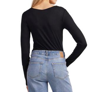 T-Shirt Noir Femme Pieces Pcbarbera vue 2