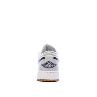 Basket Grise/Marine Garçon Nike Air Jordan 1 Low vue 3