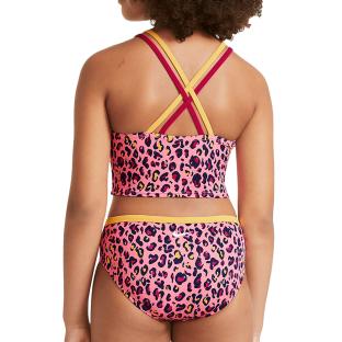Maillot de bain 2 pieces Rose Fille Nike Spiderback vue 2