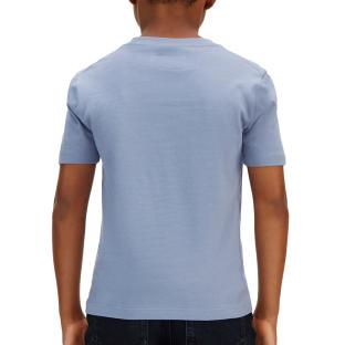 T-Shirt Bleu Garçon Calvin Klein Jeans Mono Mini Badge vue 0