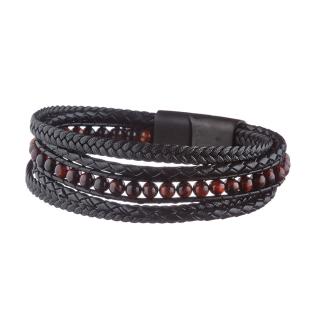 Bracelet Noir Homme Geographical Norway 315043 pas cher