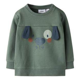 Sweat Vert Garçon Name It Motto pas cher