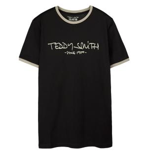 T-Shirt Noir Homme Teddy Smith Ticlas vue 0