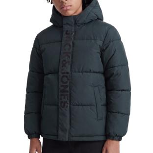 Chaqueta acolchada verde oscuro para niño de Jack & Jones Haste Puffer ver 0