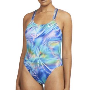 Maillot de bain 1 pièce Bleu Femme Nike Spiderback pas cher