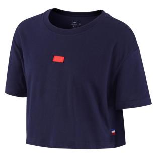 Equipe de France Crop Top Marine Femme Nike pas cher