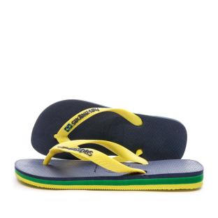 Tongs Marine Femme Havaianas Brasil Layers pas cher