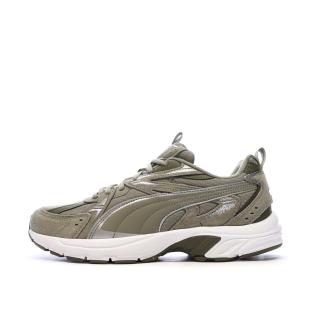 Baskets Kaki Homme Puma Milenio Tech Suede pas cher
