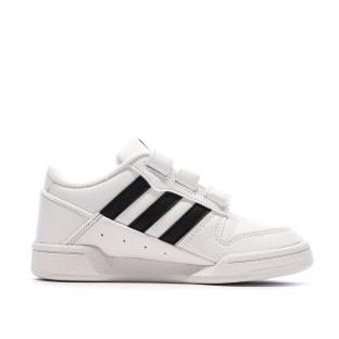 Baskets Blanches/Noir Garçon Adidas Team Court vue 0