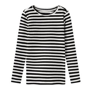 T-Shirt Manches Longues Noir/Blanc Fille Name it Fsuraja pas cher