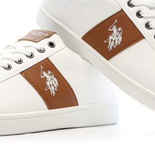Baskets Blanches/Camel Homme US Polo ASSN High-top vue 0