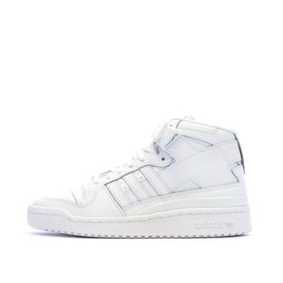 Baskets Blanches Homme Adidas Forum Mid vue 0