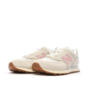 Baskets Beige/Rose Femme New Balance 574 vue 0