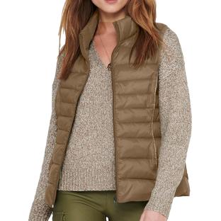 Doudoune Sans Manches Marron Femme Only Quilted 15225157 pas cher