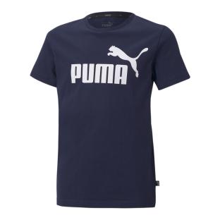 T-Shirt marine garçon Puma ESS Logo Tee pas cher