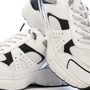 Baskets Blanches/Grises/Noires Femme Marco Tozzi Comb vue 0