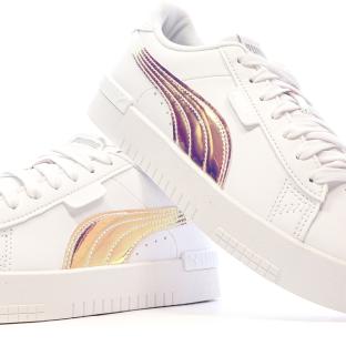 Baskets Blanc/Rose Fille/Femme Puma Jada Holo vue 7