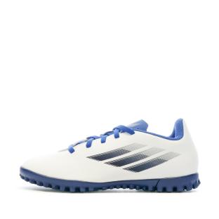 Chaussures de futsal Blanc/Bleu Enfant Adidas X Speedflow.4 pas cher